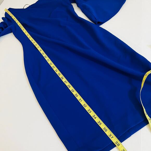 Calvin Klein Three Quarter Bell Sleeve Sheath Dress Size 4  Blue - Picture 7 of 8